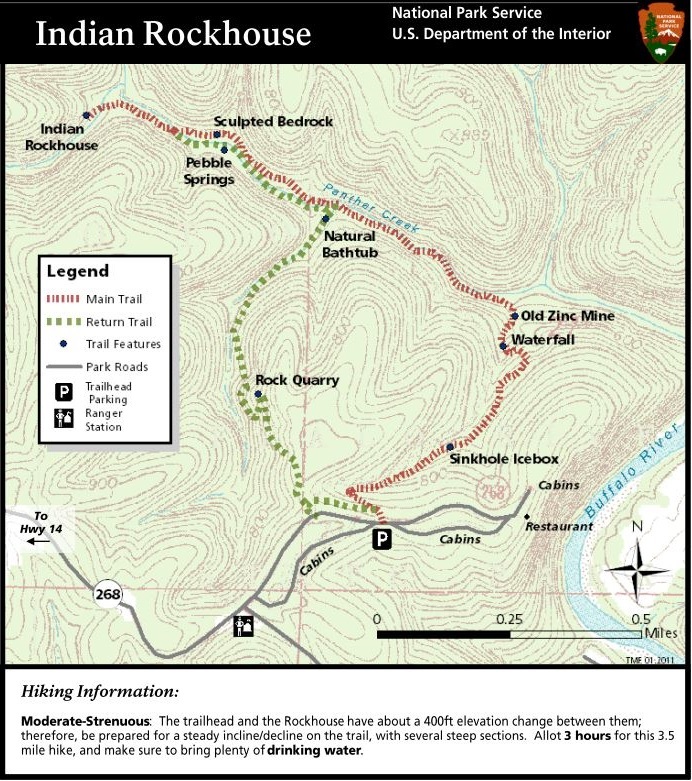 Indian Rock House Trail Map