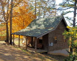 Rustic mountain cabin exterior